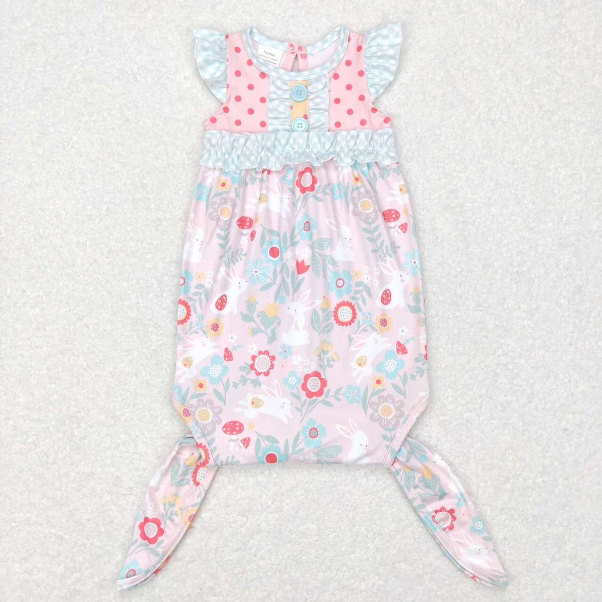 NB0033 Colorful flowers flutter sleeve girls newborn