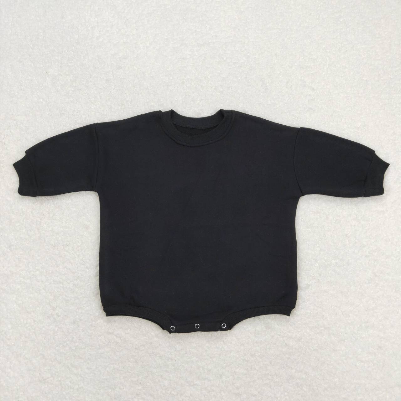 LR0935 black cotton long sleeve girls romper