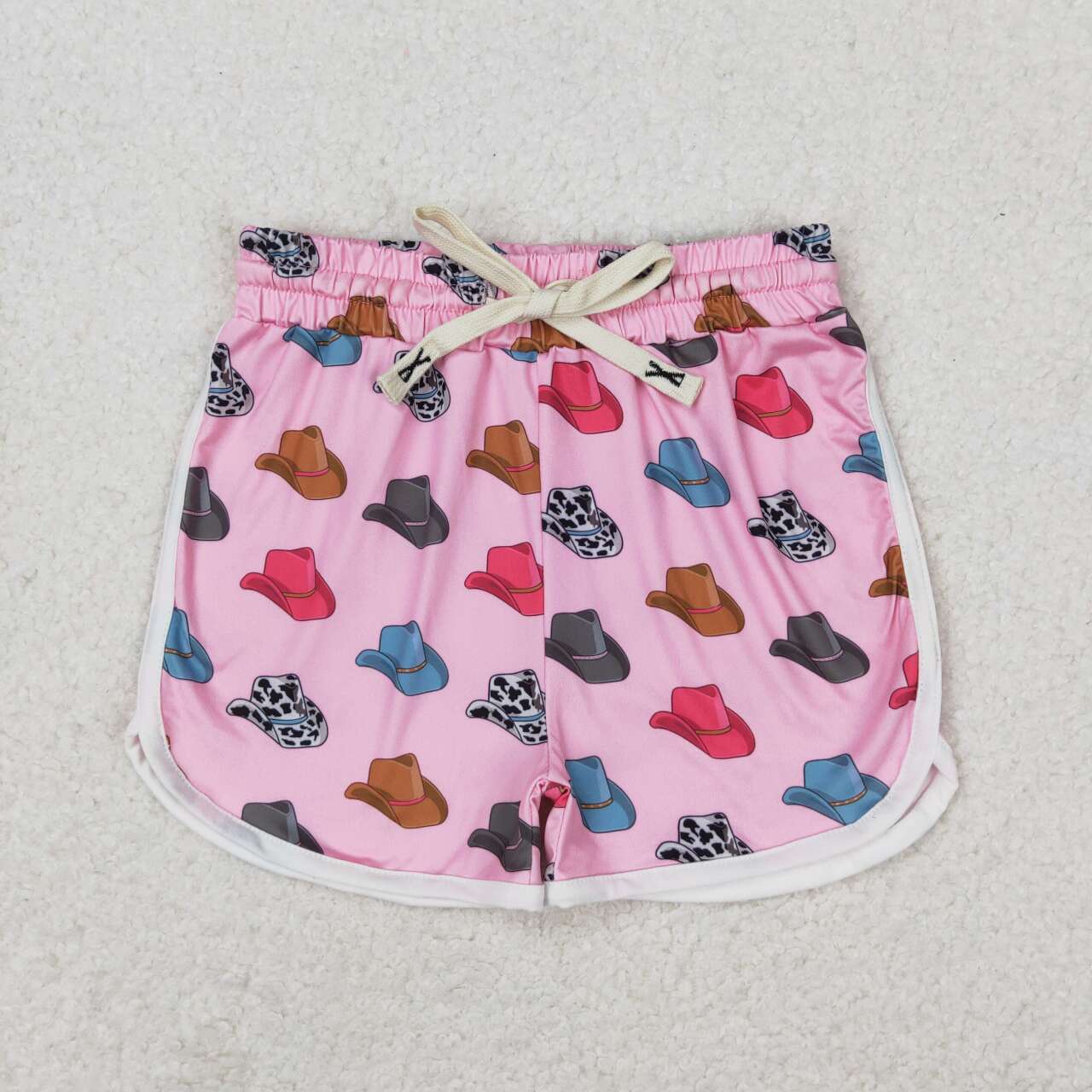SS0243 Western hat hot pink girls shorts