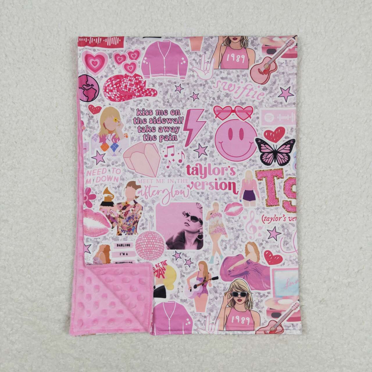 BL0127 baby blanket country singer TS pink baby blanket