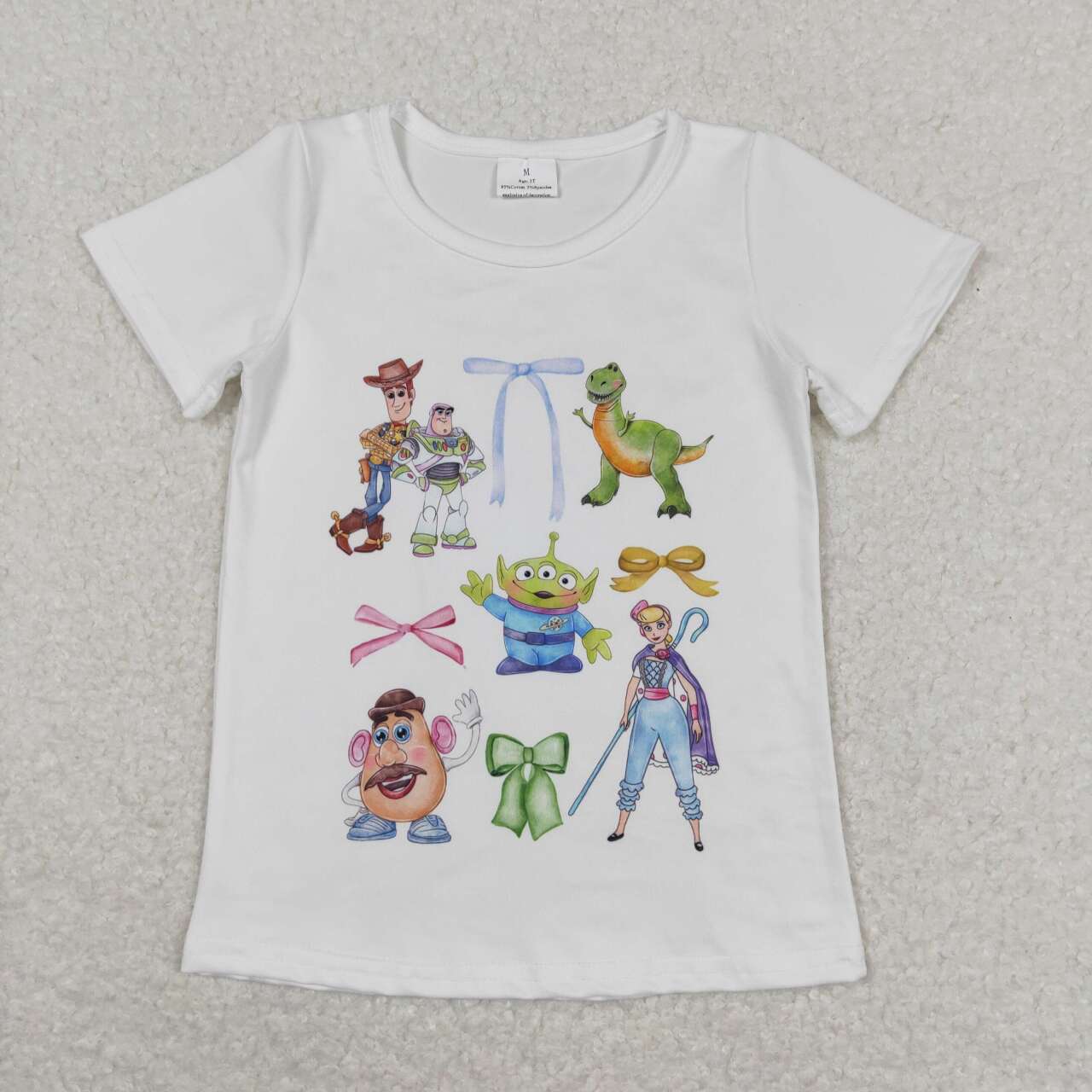 GT0571 cartoon toy baby short sleeve girls top