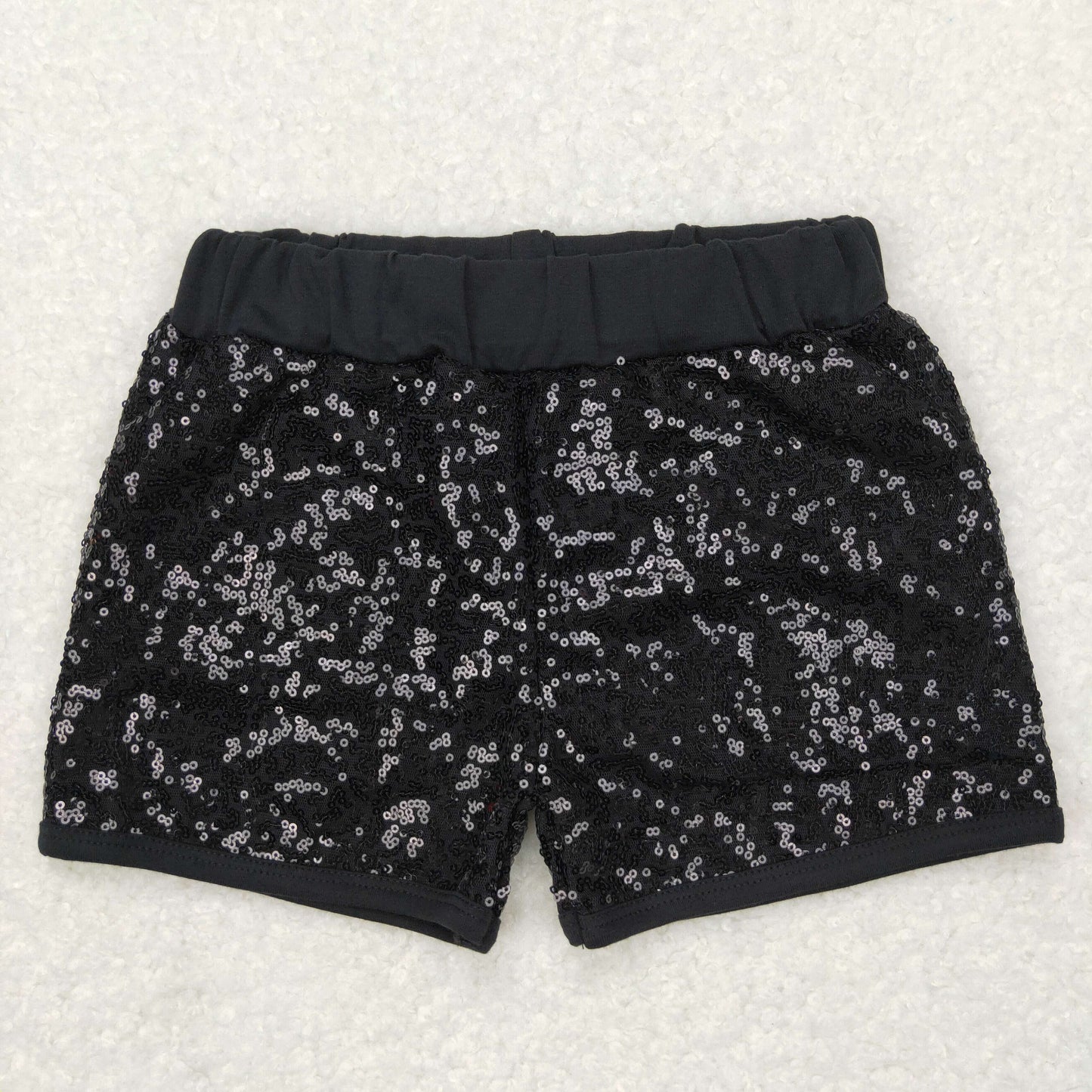 SS0121 Black sequin girls shorts