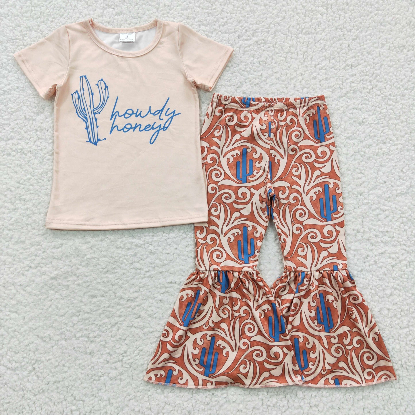 GSPO0559 Howdy Cactus Western Cool Baby Girls Outfits