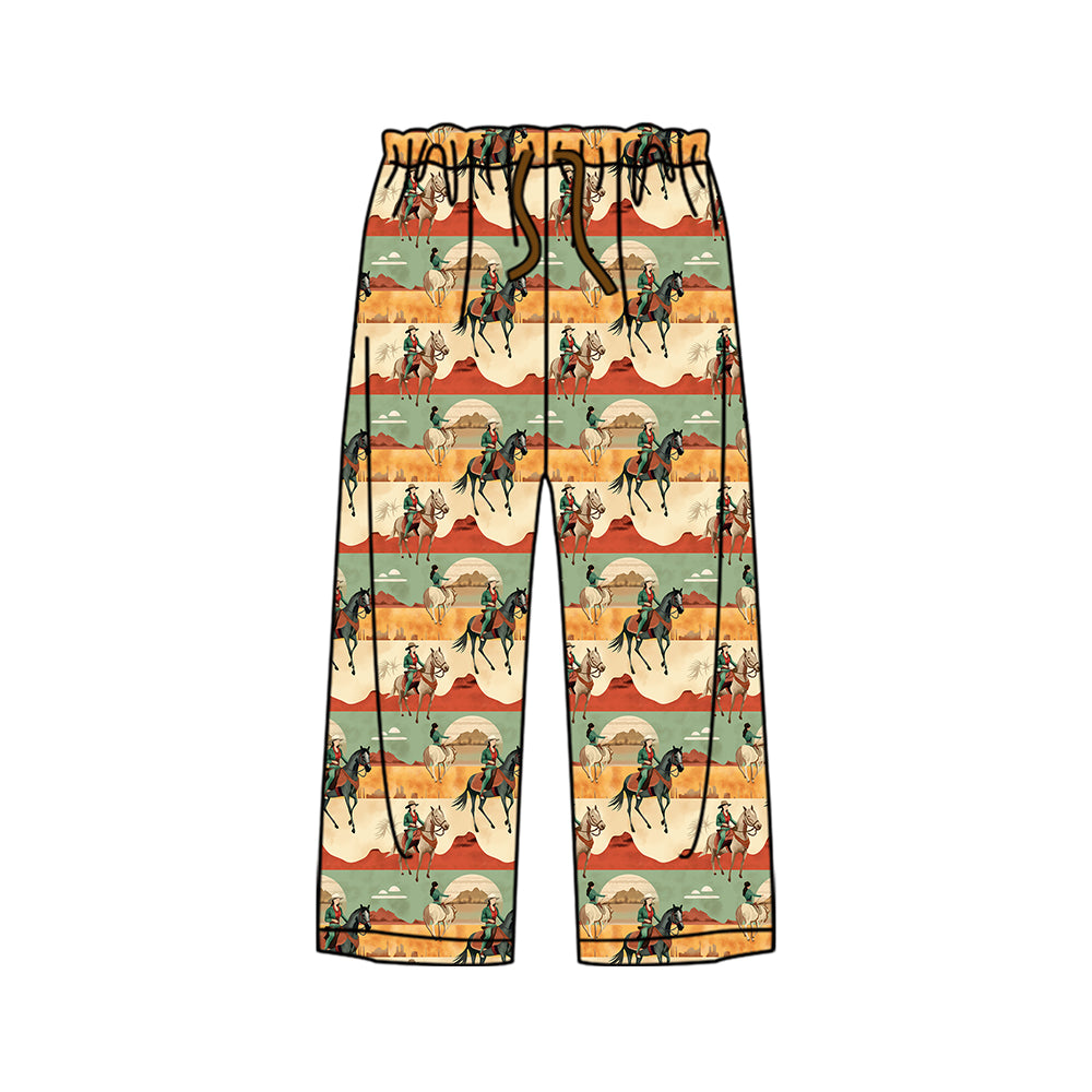 preorder P0635 Western rodeo brown adult man pants