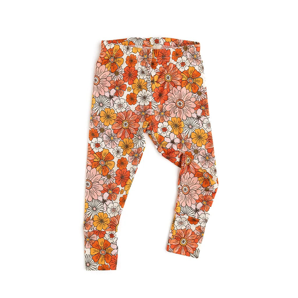 preorder P0640 colorful flowers orange flowers girls pants