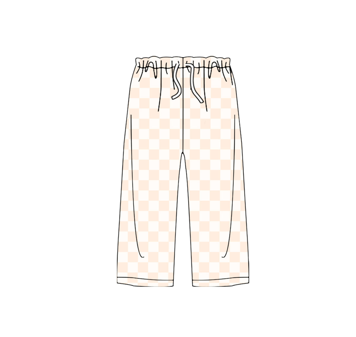preorder P0728 Khaki Checkered Girls Pants