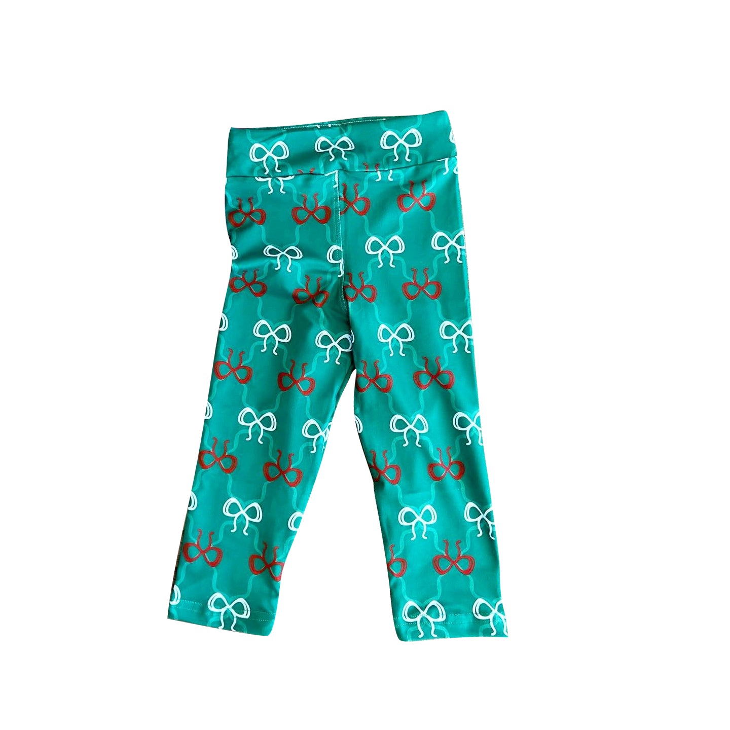 preorder P0791 Christmas bows green girls pants