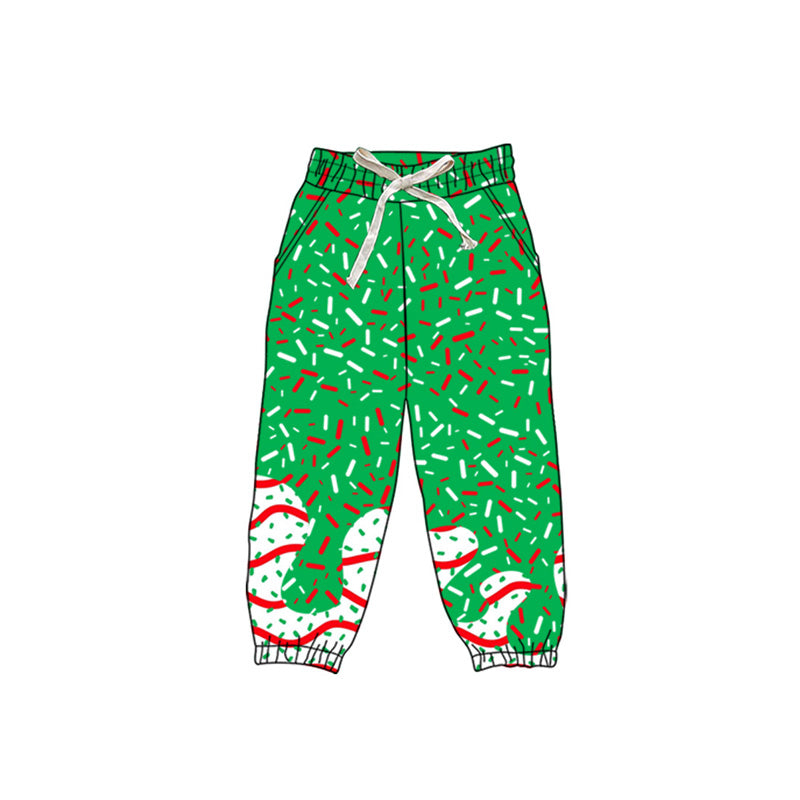 preorder P0825 yoga Christmas green dot red striped adult women pants
