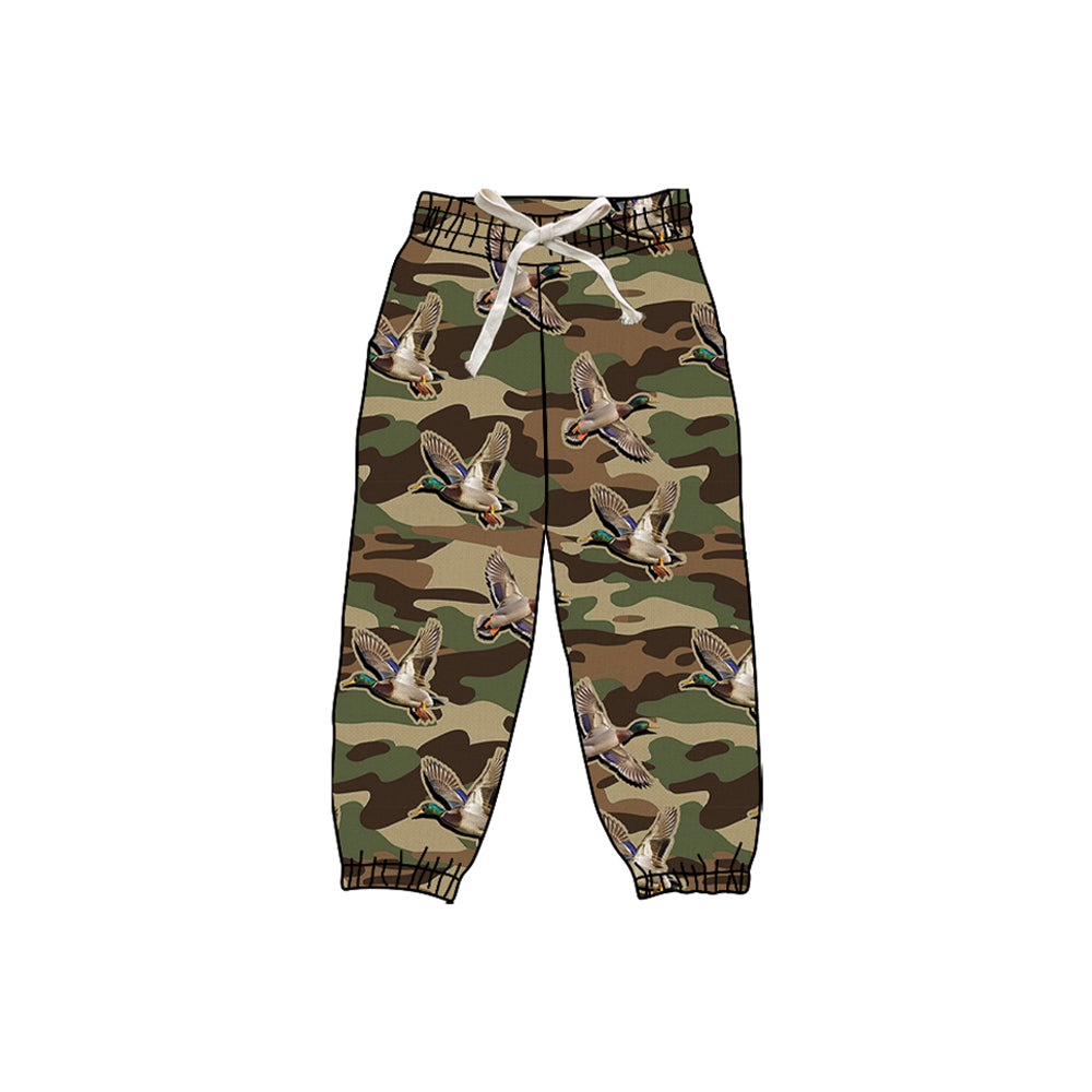 preorder P0836 yoga hunting camo mallard duck girls pants