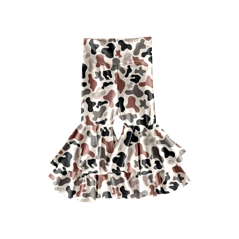 preorder P0893 yoga hunting camo bell-bottom pants girls pants