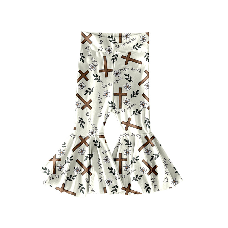 preorder P0948 Easter cross flowers girls pants