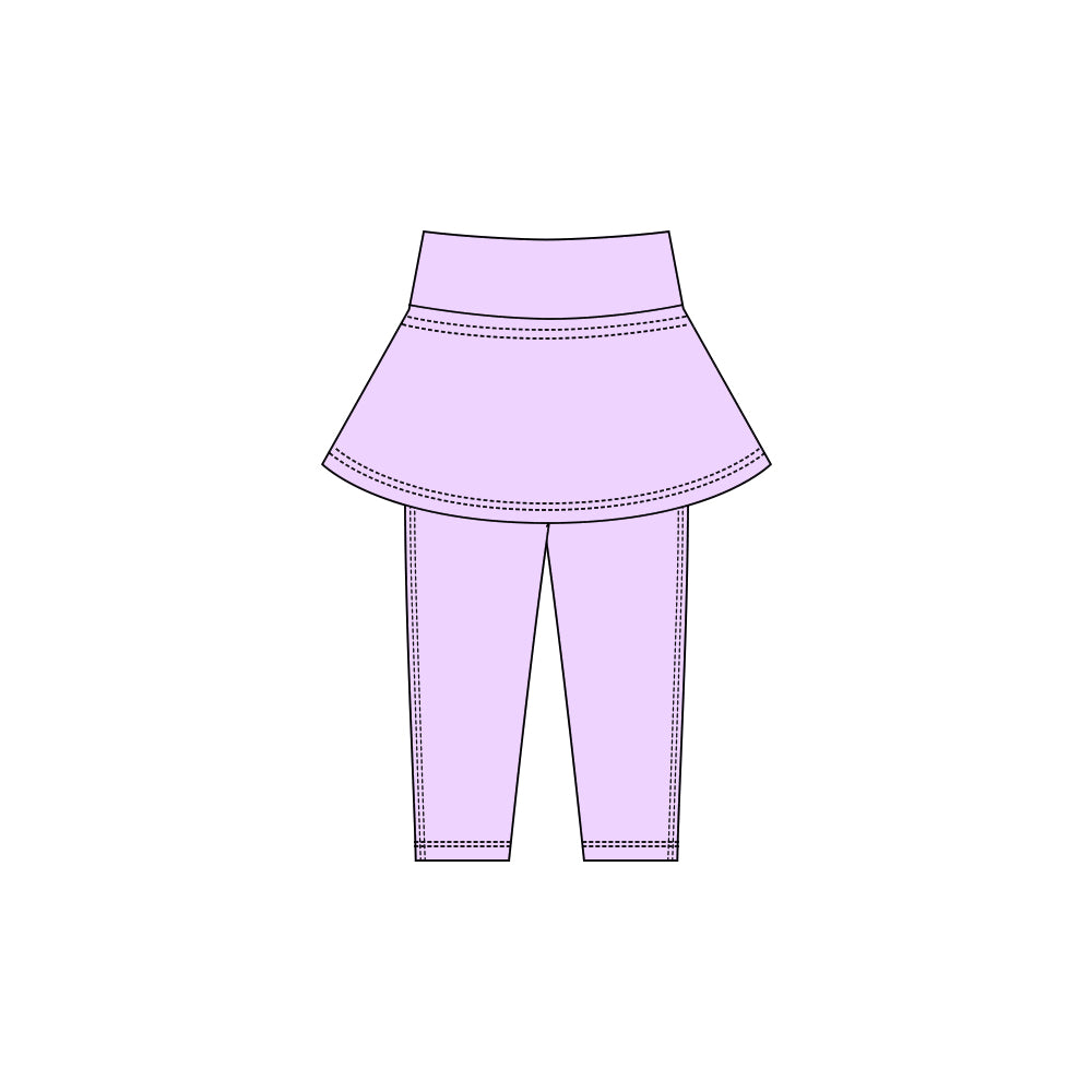 preorder P0981 Light Purple Girls Skirt Pants