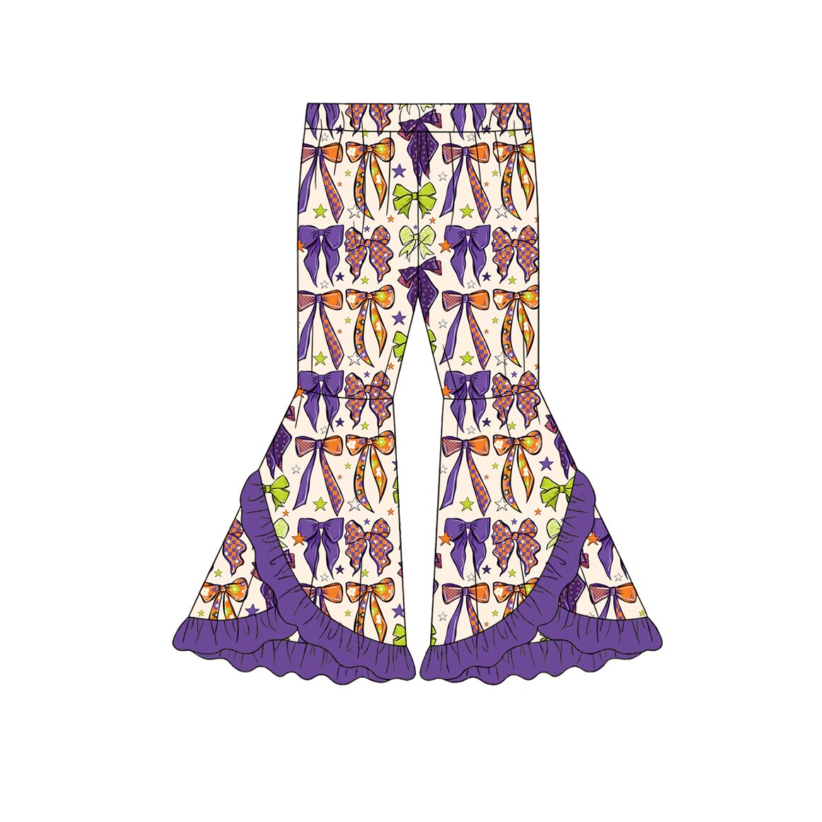 preorder P1047 Halloween Bows Girls Ruffles Pants