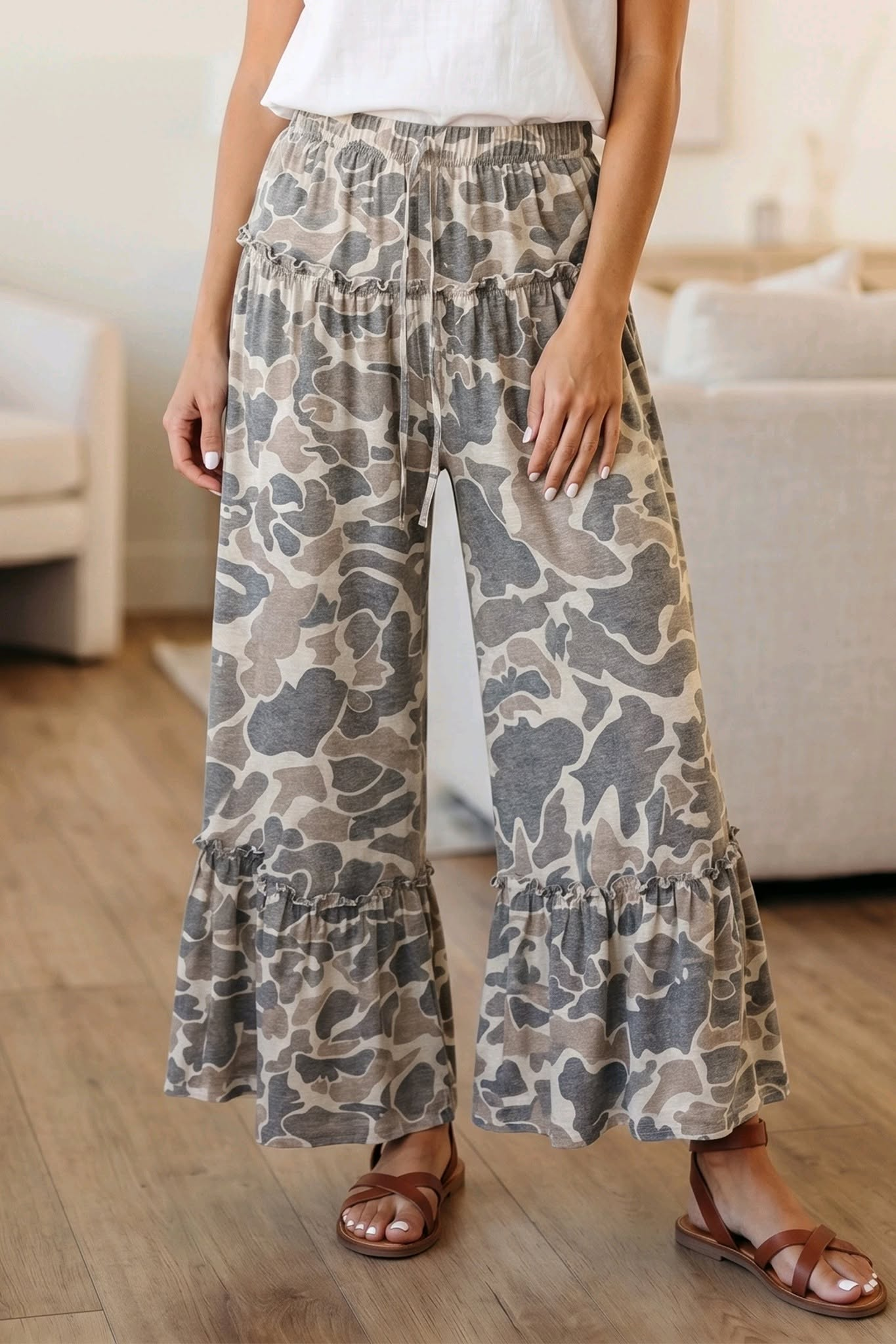 preorder P1053 Grey Camo Girls Pants