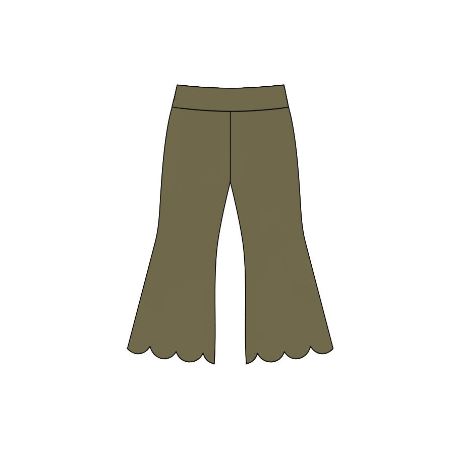preorder P1080 Scallop Green Girls Pants