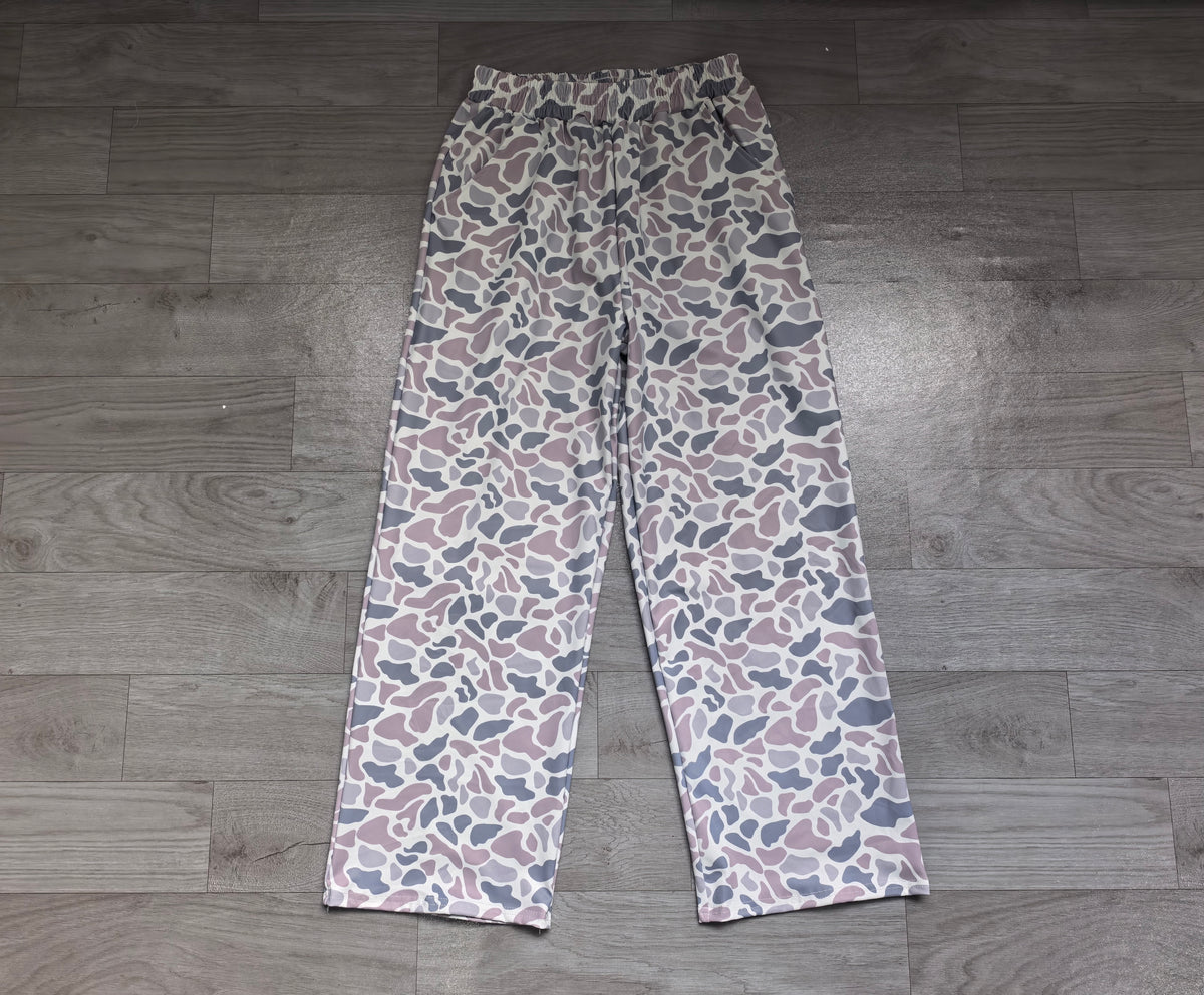 preorder Samples P1108 Yoga Gray Camo Adult Women Pants