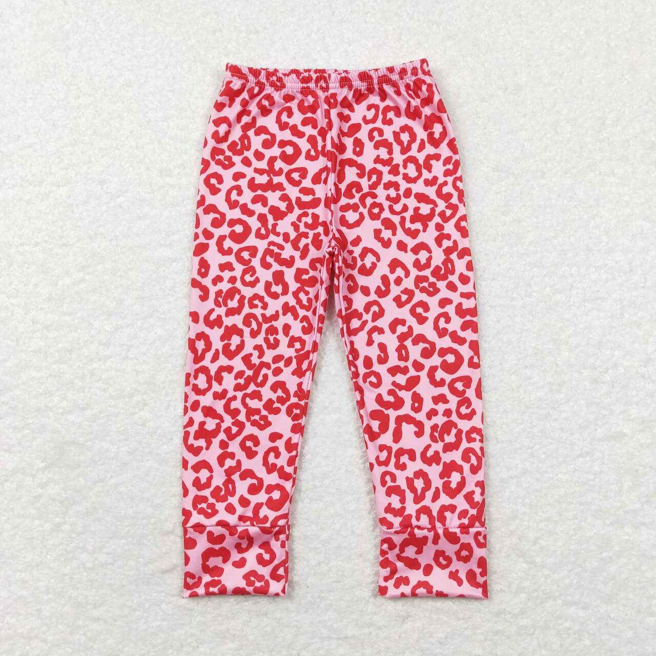 P0386 Hot pink leopard girls pants