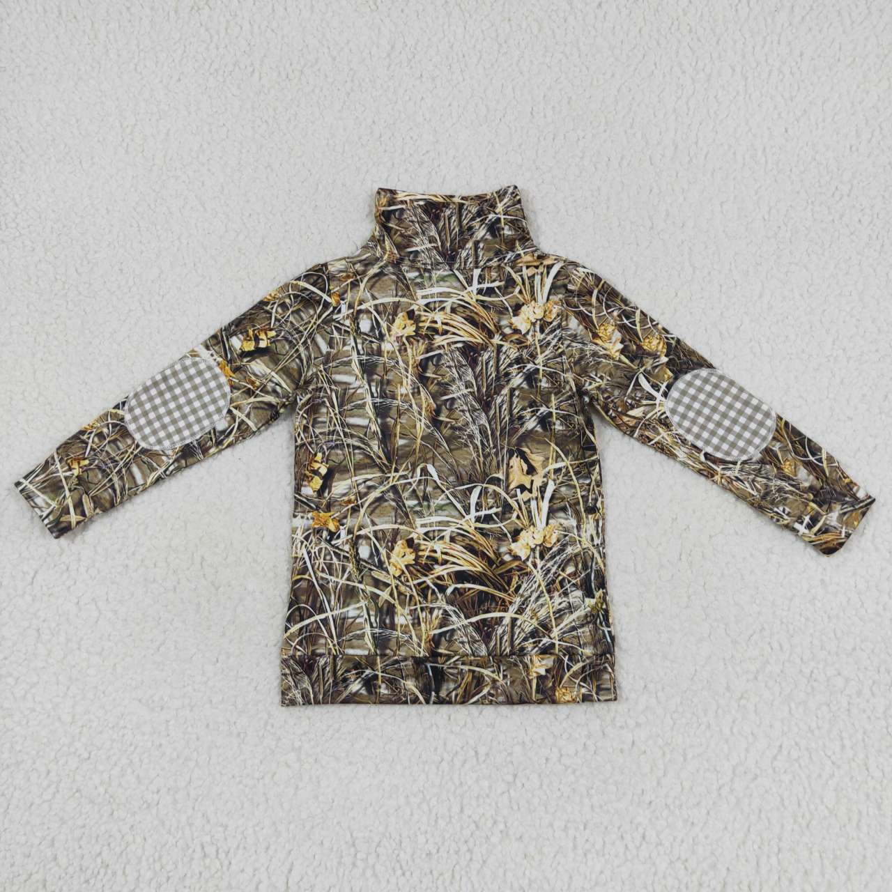 BT0332 Hunt camo tree branch duck long sleeve boys top