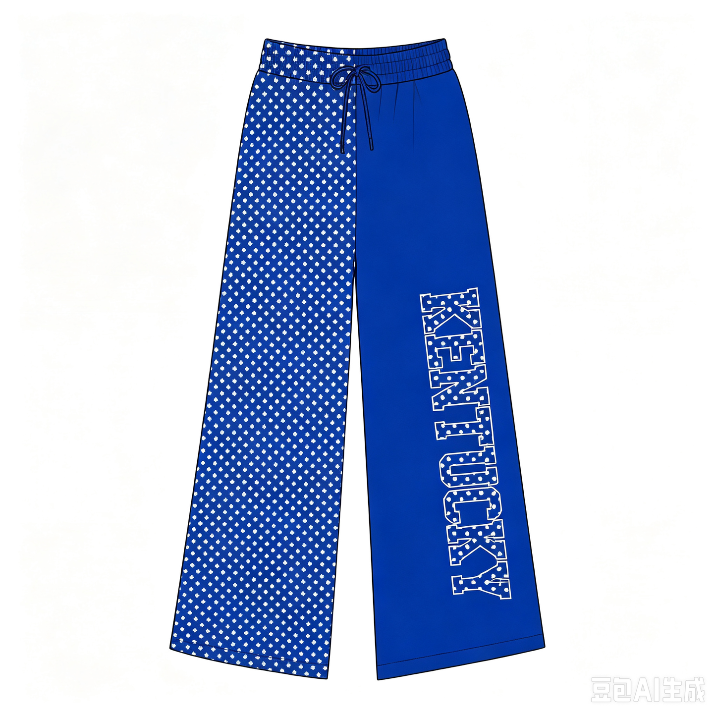 Custom Moq 5 KENTUCKY Dot Blue Adult Women Pants