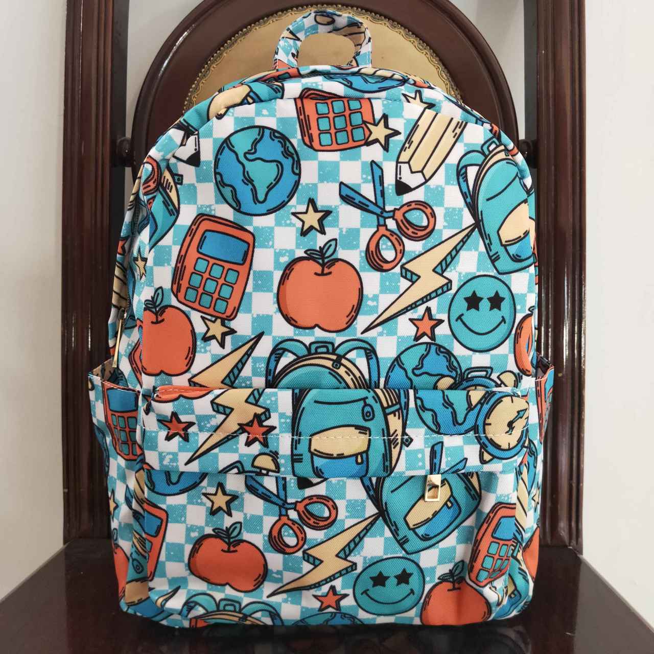 BA0071 Back To School Smile Green Bag