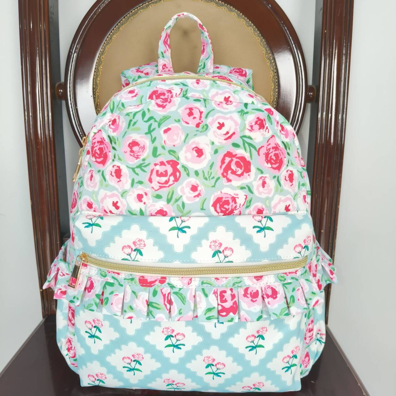 USA SHOP BA0100 Pink Flowers Kids Bag