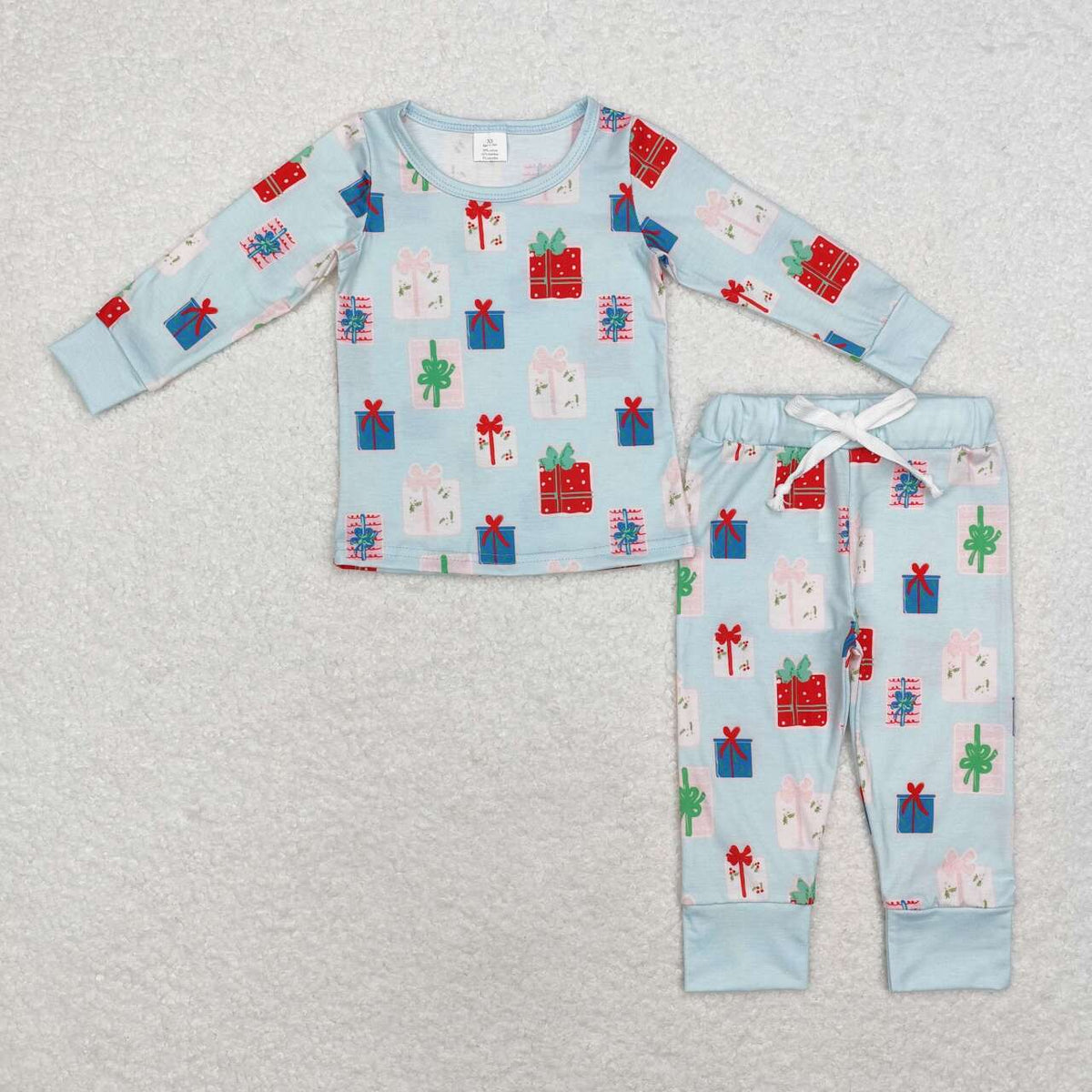 bamboo BLP0716 Christmas cute gift long slevee pants boys pajamas