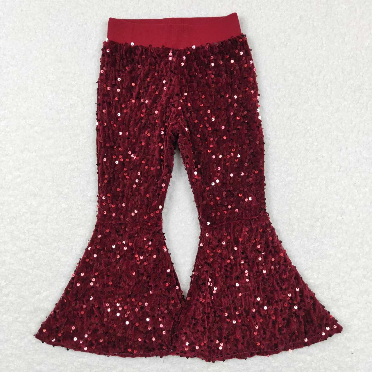 P0338 Maroon sequin girls pants