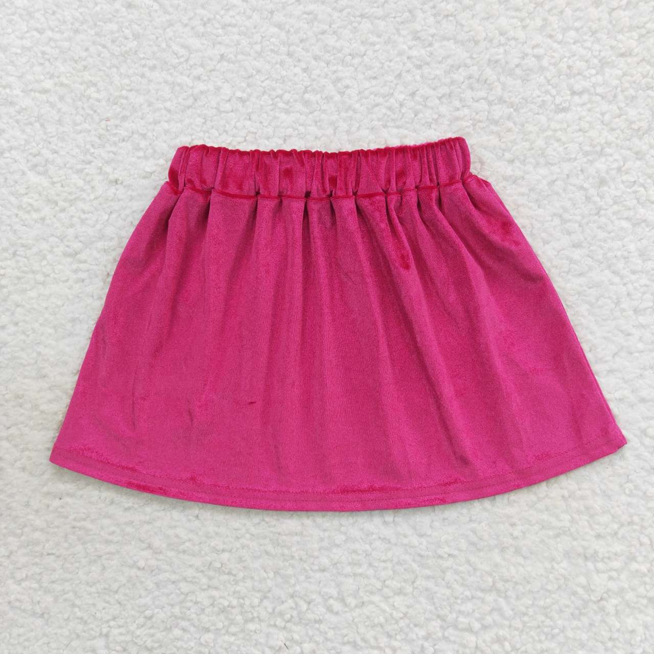 GLK0017 Hot pink velvet girls skirt