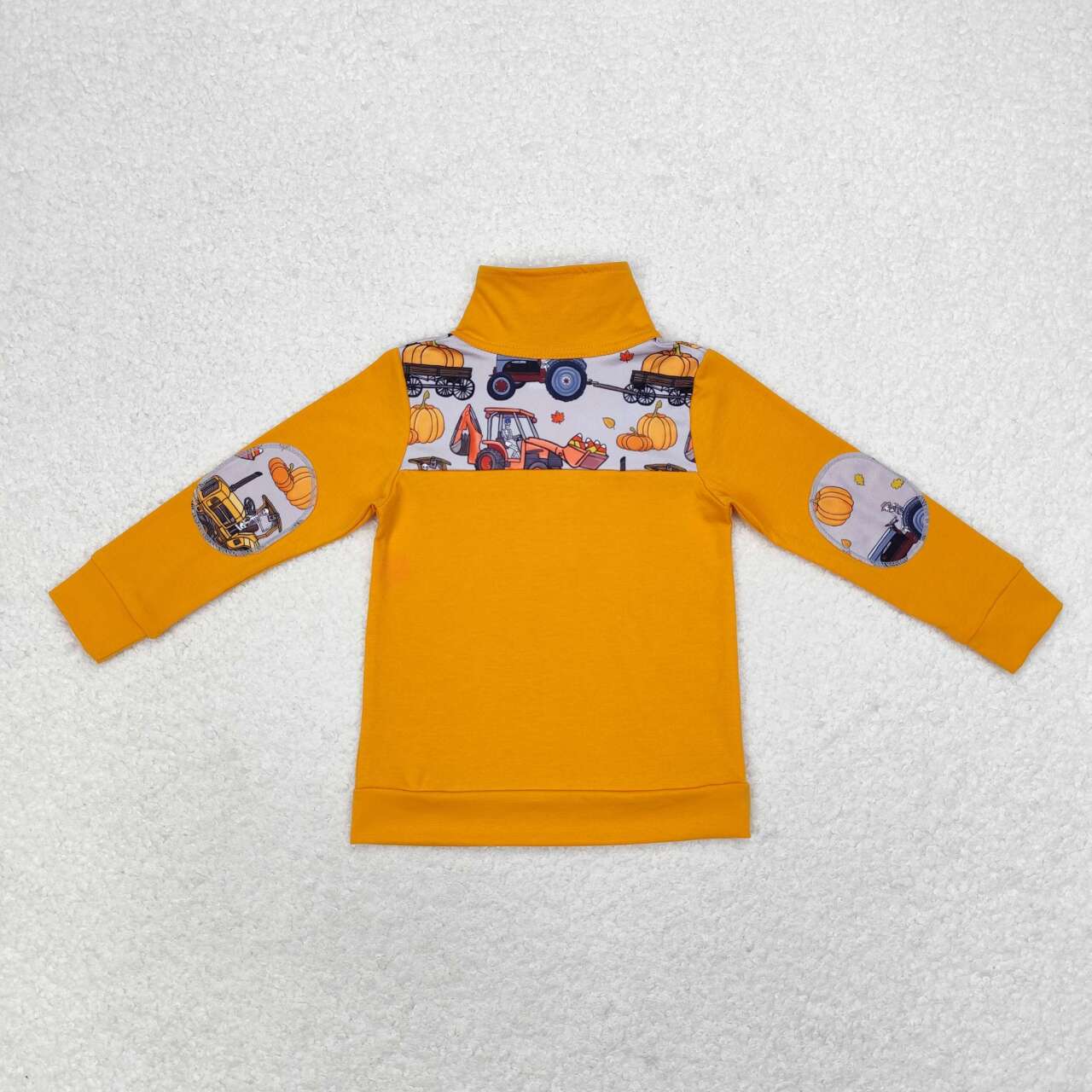 BT0695 Autumn full pumpkin orange long sleeve boys pullover