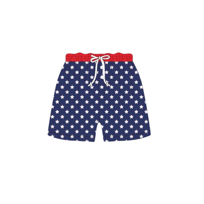 preorder S0528 July 4th blue star boys swimming trunk
