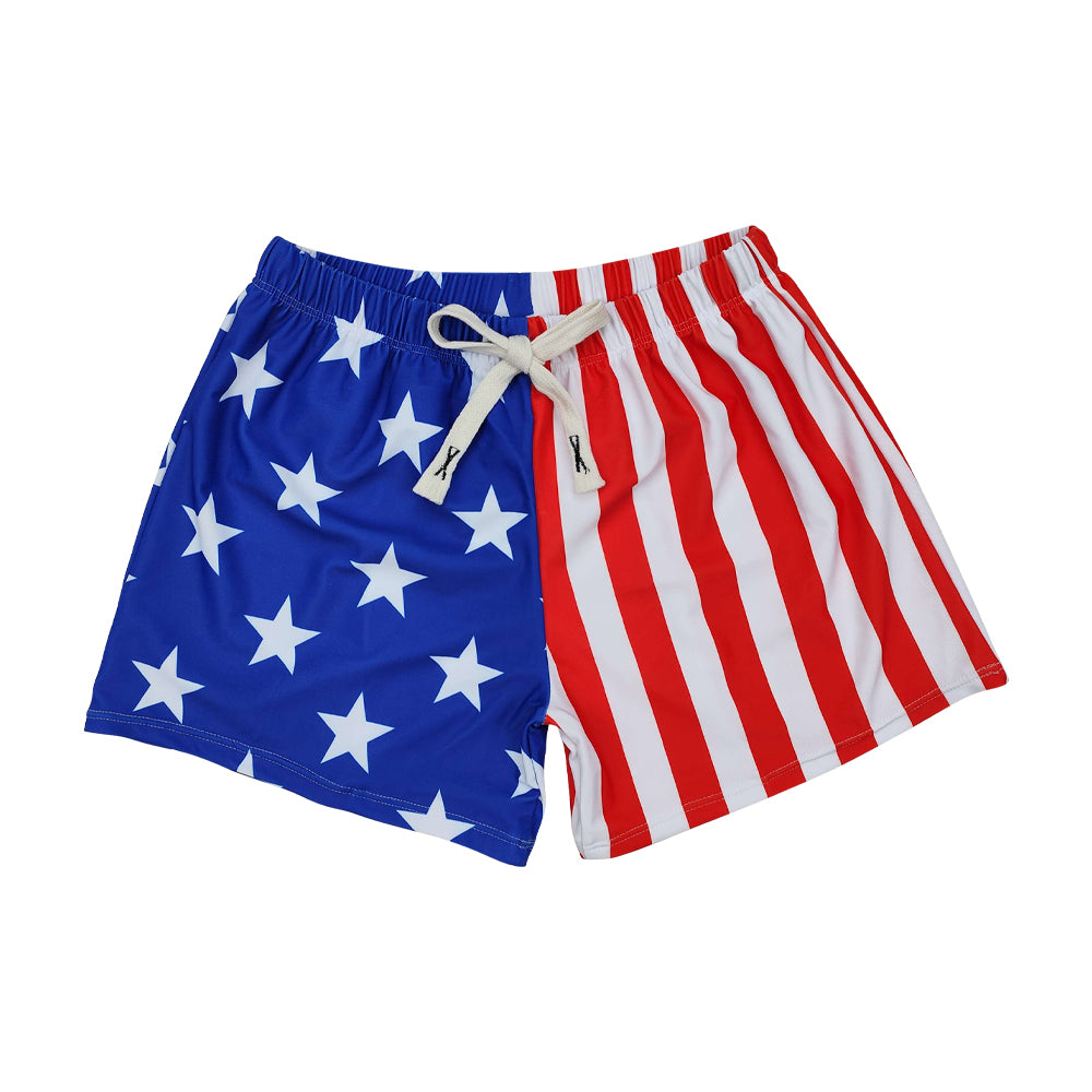 preorder S0764 July 4th Boys Swimming Trunk