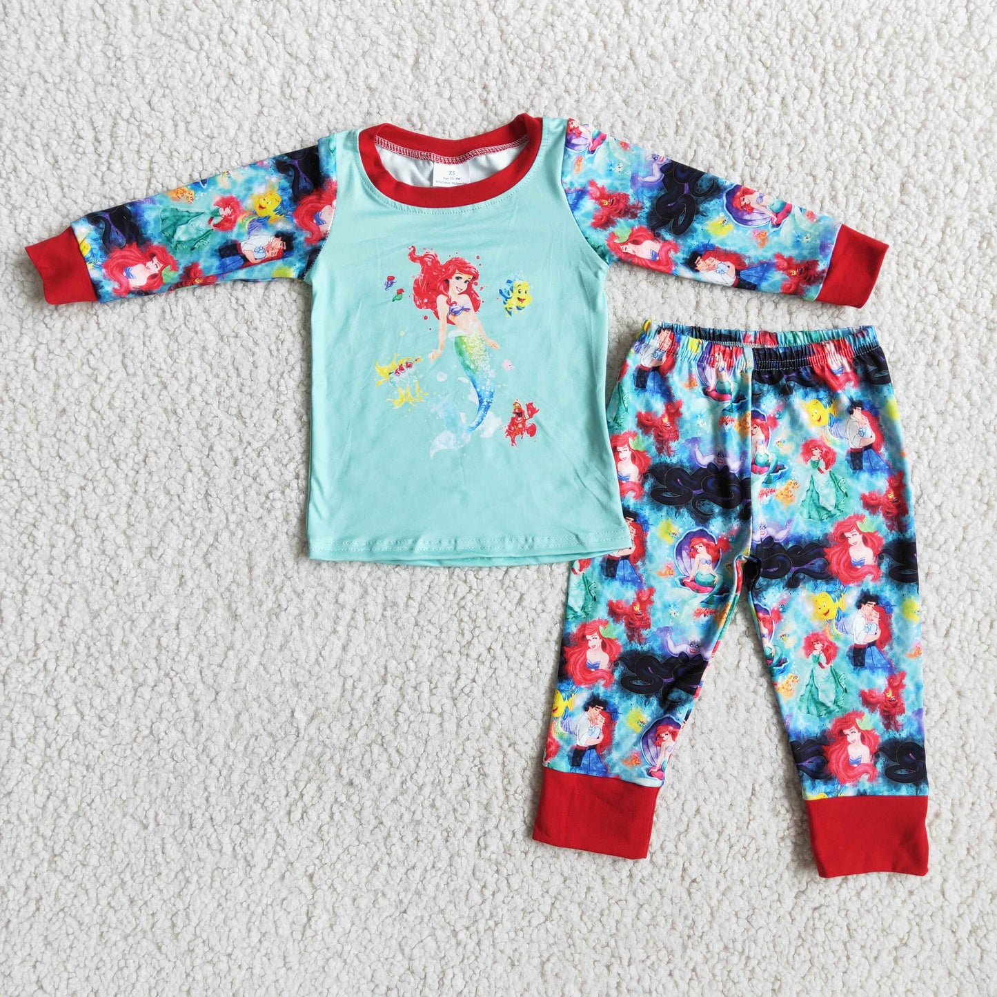 6 A1-11 Mermaid Princess Pajamas