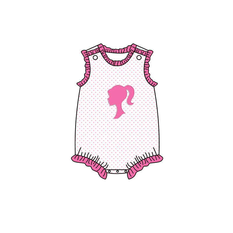 preorder SR0572 BA cartoon pink sleeveless girls romper
