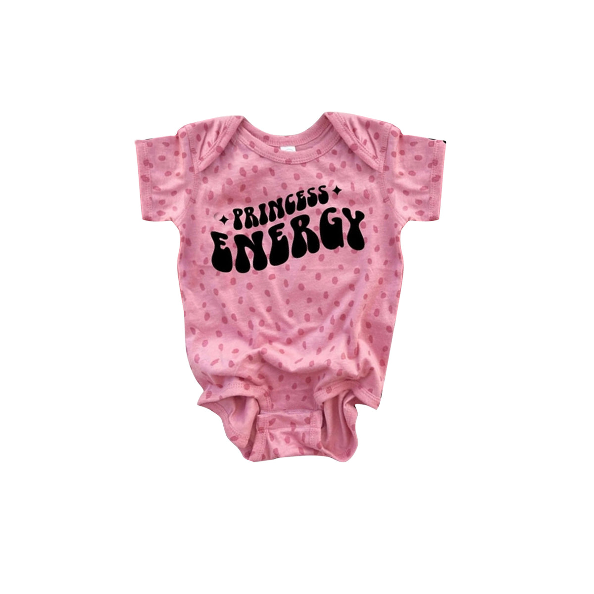 preorder SR0647 Princess energy pink dot short sleeve girls romper
