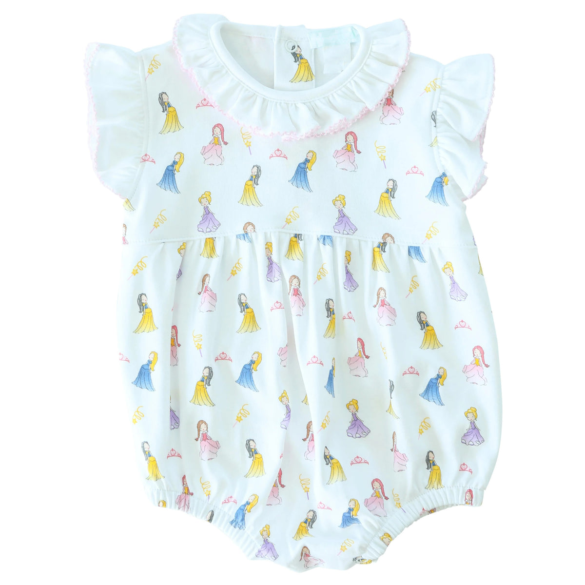 preorder SR1271 cartoon cute princess white flutter sleeve girls romper