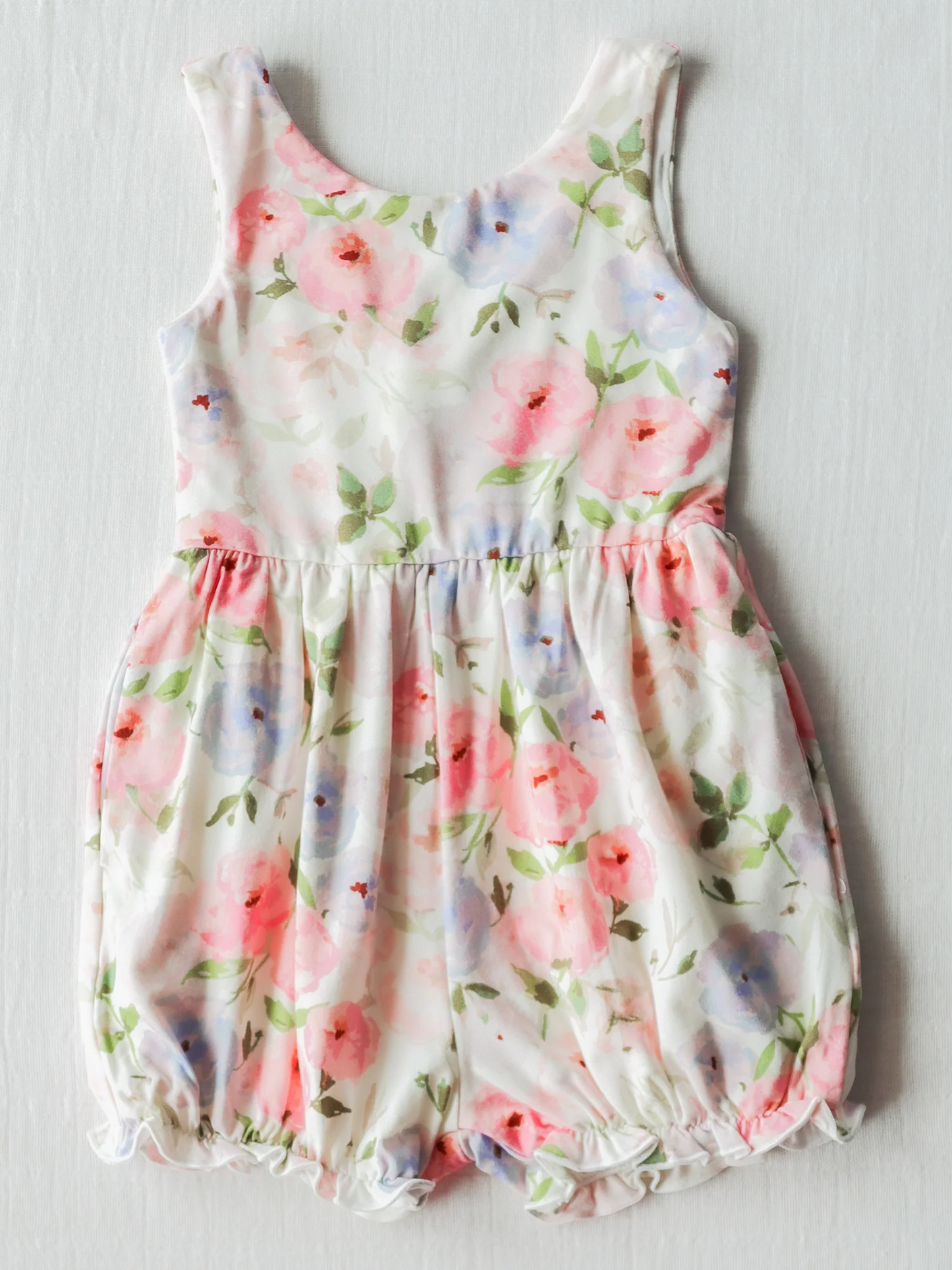 preorder SR1312 colorful flowers sleeveless girls romper