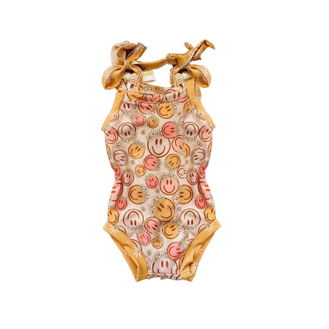 preorder SR1431 multi color smile orange girls romper
