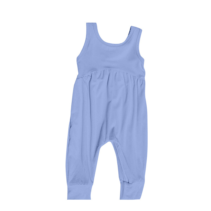 preorder SR148 blue sleeveless girls romper