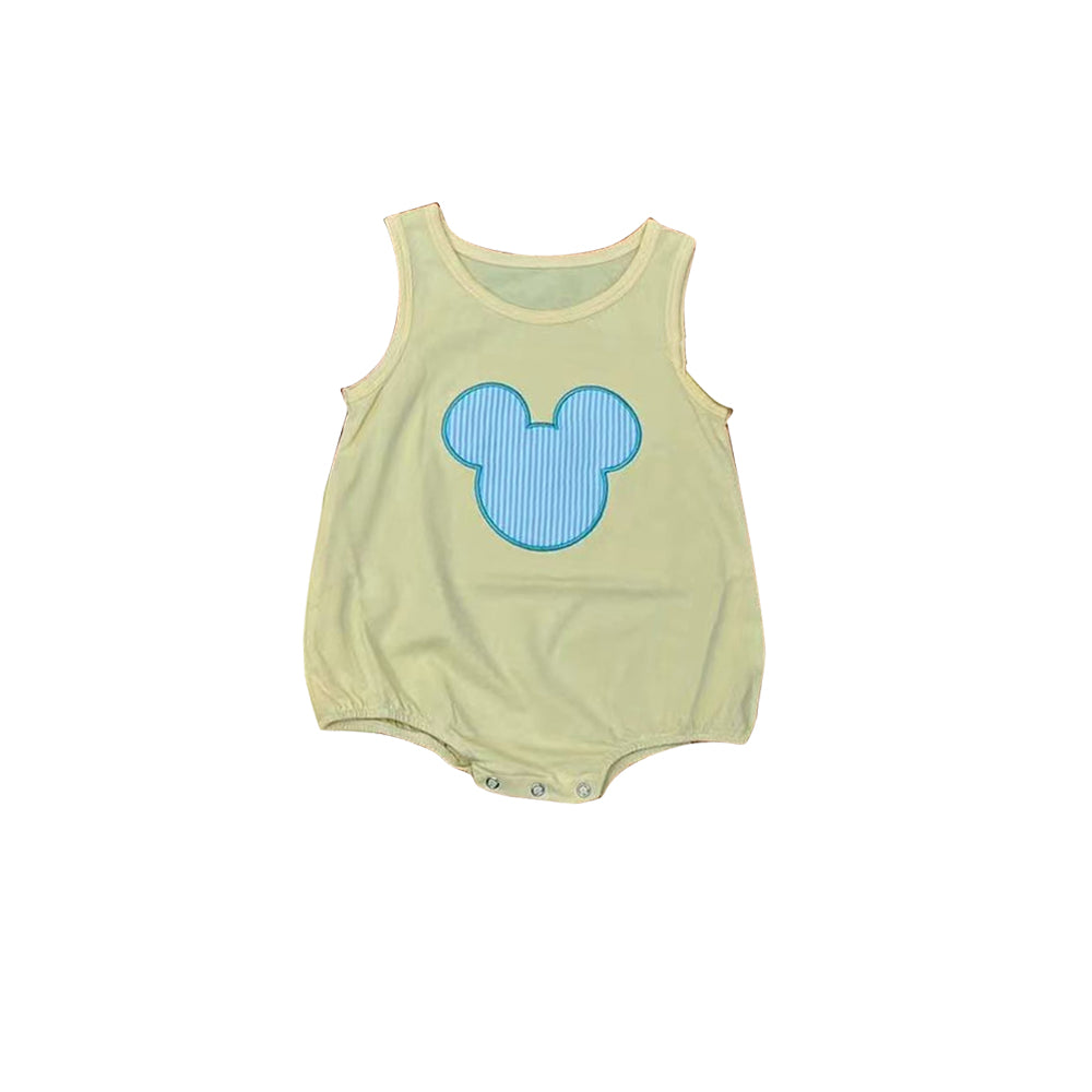 preorder SR1561 cartoon M mouse yellow sleeveless boys romper