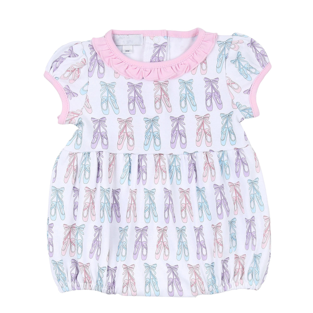 preorder SR1612 ballet shoe pink short sleeve girls romper