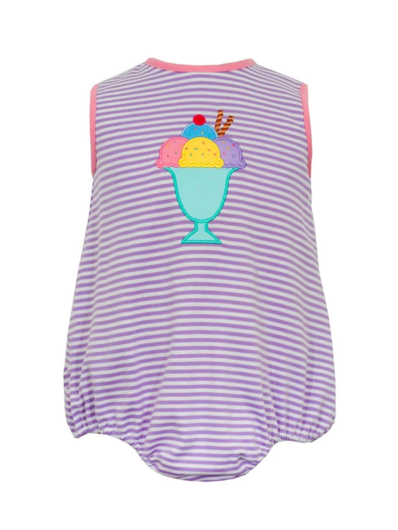 preorder SR1783 cute ice purple striped sleeveless girls romper