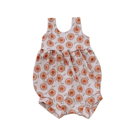 preorder SR1797 cute flowers sleeveless girls Summer romper