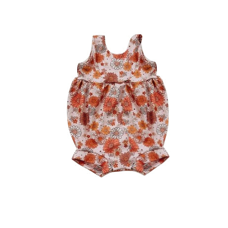 preorder SR1799 cute flowers sleeveless girls Summer romper