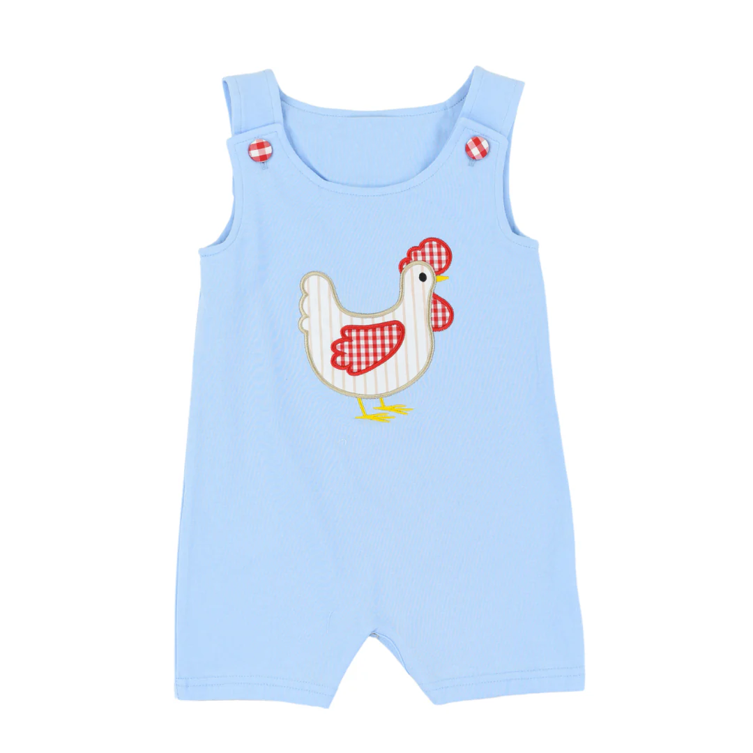 preorder SR2185 cartoon chick blue sleeveless boys romper