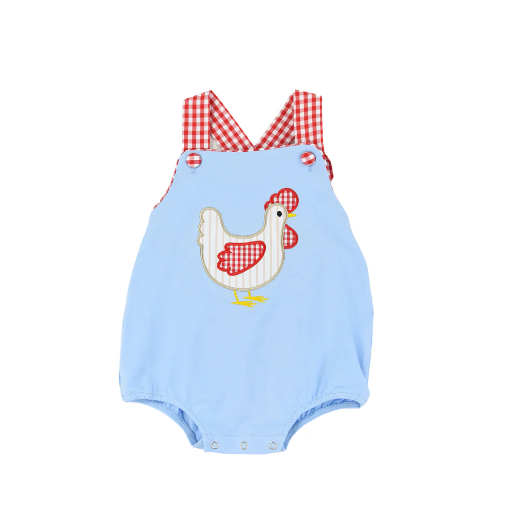 preorder SR2186 cartoon chick blue sleeveless girls romper