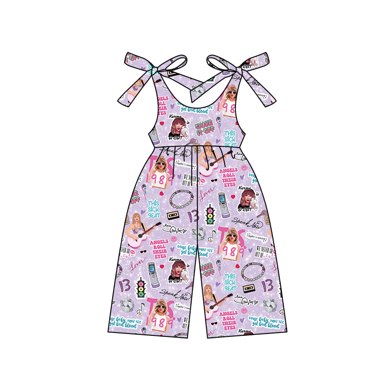 preorder SR2479 Taylor Country Singer Purple Lace-up Girls Jumpsuits