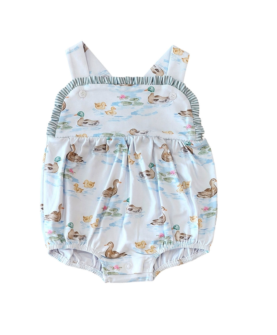 preorder SR3152 hunting mallard duck girls romper
