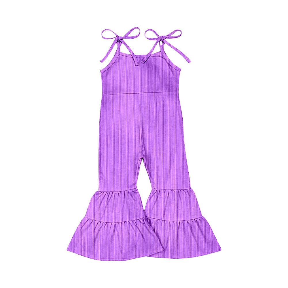 preorder SR3157 ribbed purple girls jumpsuits