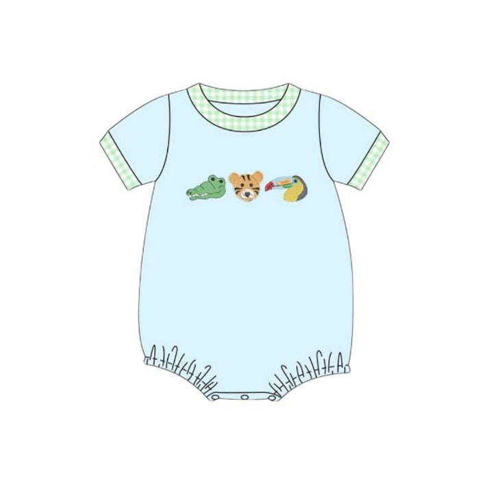 preorder SR3341 animals crocodile tiger short sleeve boys romper