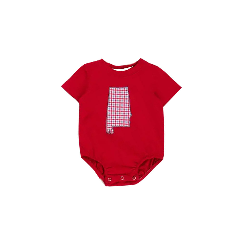 preorder SR3387 red short sleeve boys romper
